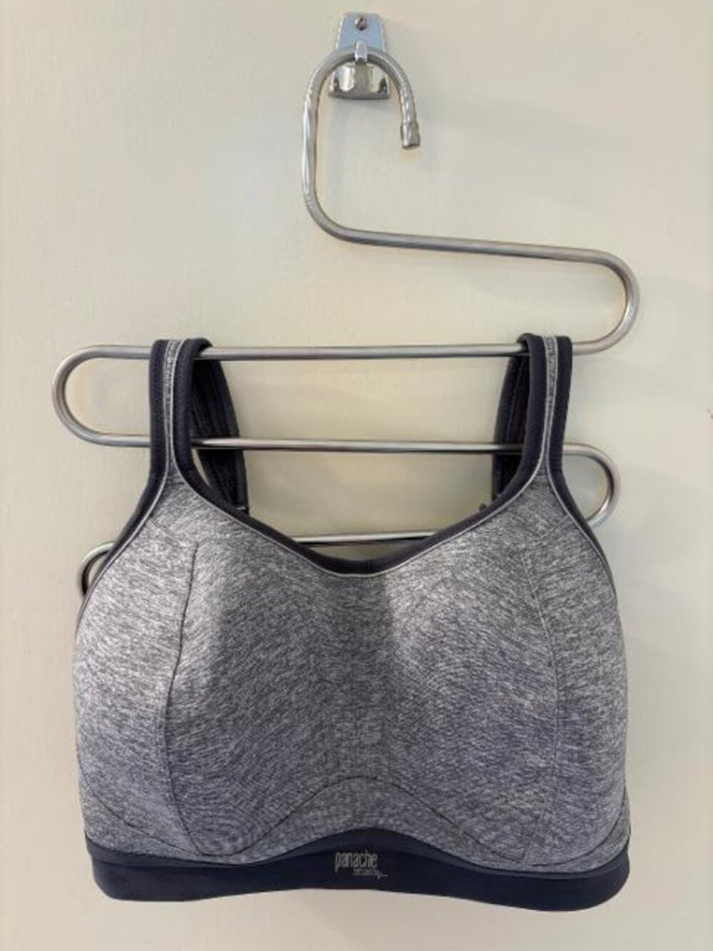 Panache Sport Boundless Non-Wired Bra * charcoal marl * sz 38E/38DD style 7341